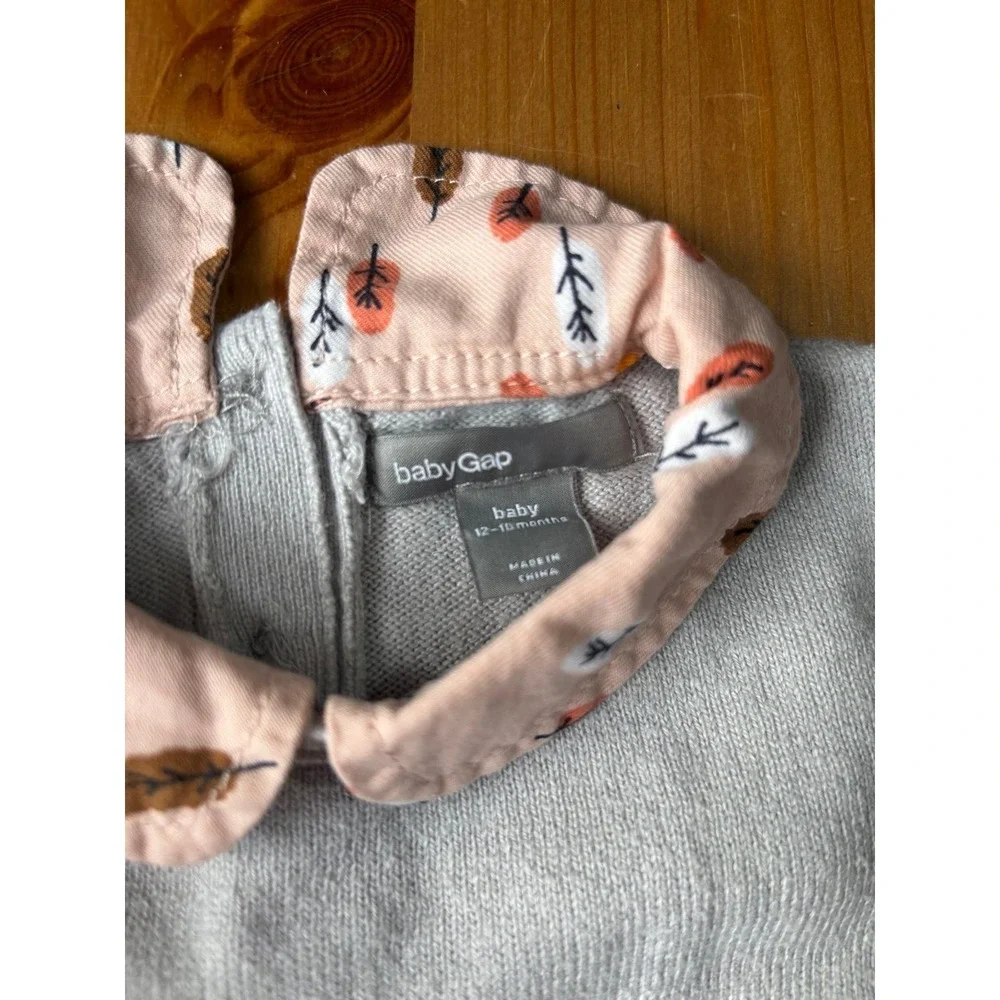 Baby GAP Preppy Collared Shirt Sweater Dress Size 12-18 Months